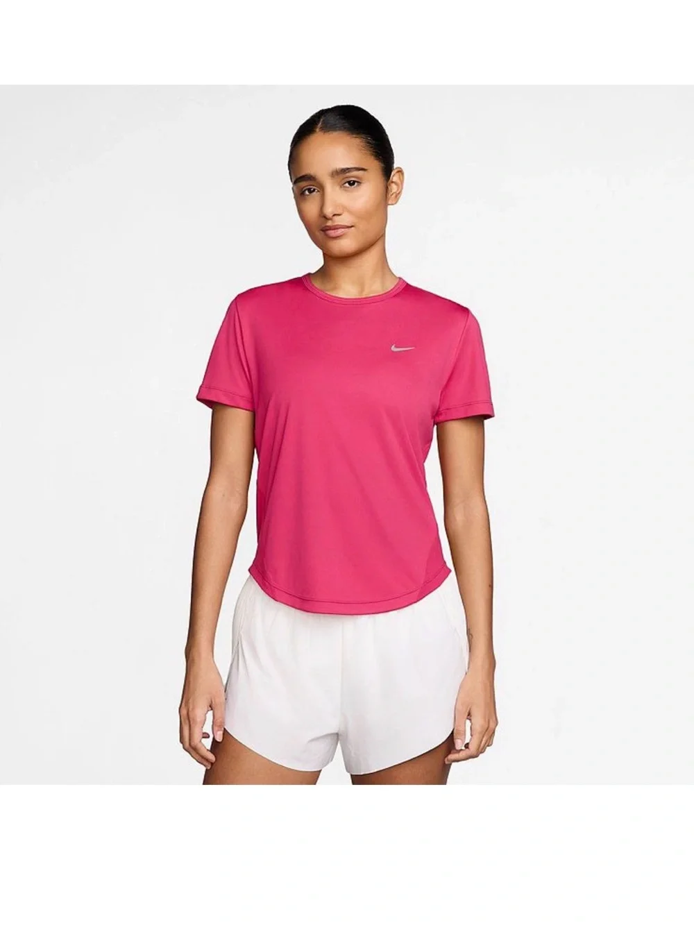 Nike Women's Tempo Dri Fit Short-Sleeve running top Medium- rush pink